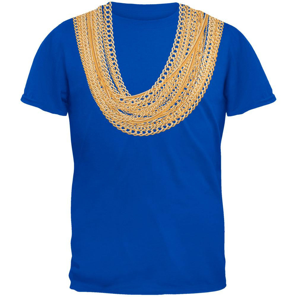 Gold Chains Royal Adult T-Shirt Men's T-Shirts Old Glory 2XL Blue 