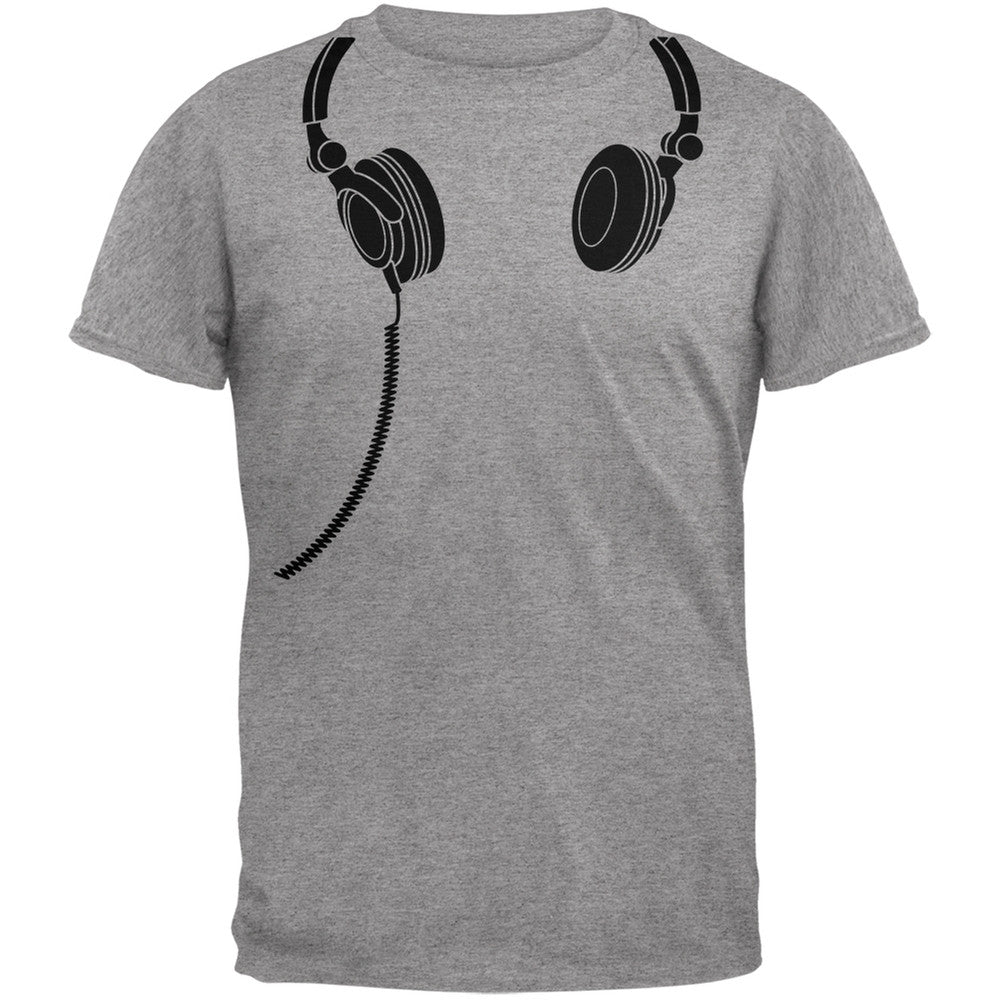 Headphones Blue Adult T-Shirt Men's T-Shirts Old Glory   