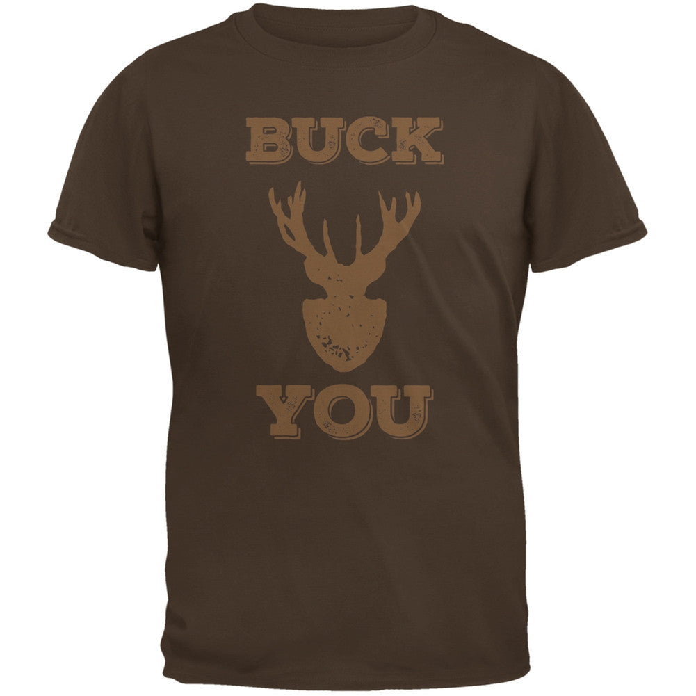 Buck You Heather Adult T-Shirt Men's T-Shirts Old Glory 2XL Brown 