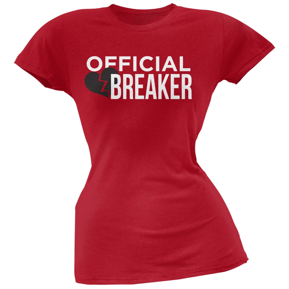 Official Heart Breaker Black Soft Juniors T-Shirt Juniors T-Shirts Old Glory   