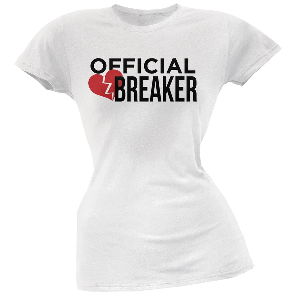 Official Heart Breaker Black Soft Juniors T-Shirt Juniors T-Shirts Old Glory   