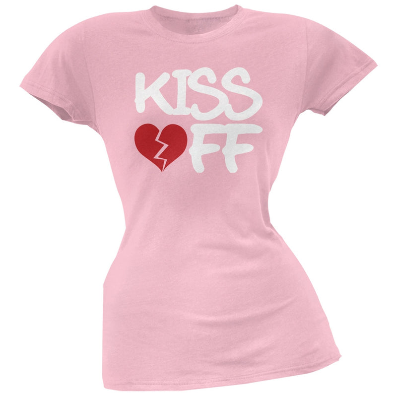 Kiss Off Black Soft Juniors T-Shirt Juniors T-Shirts Old Glory   