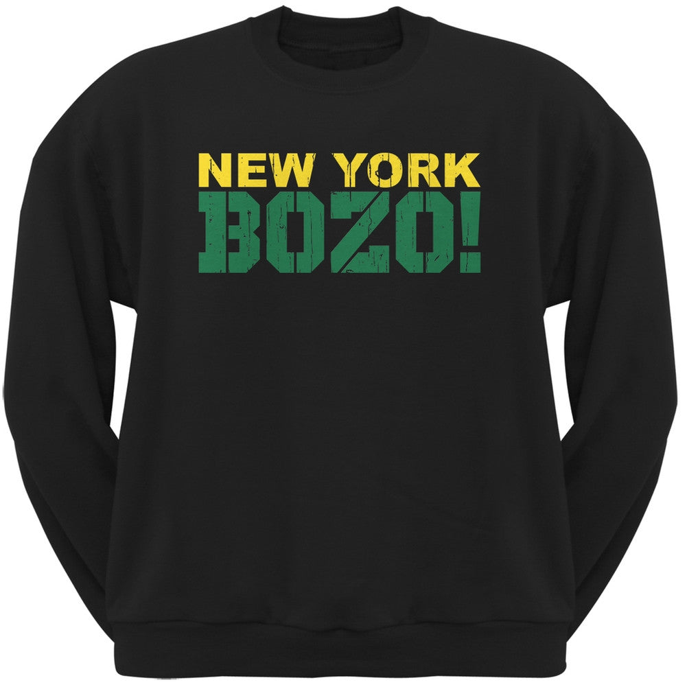 New York Bozo Black Adult Crewneck Sweatshirt Men's Sweatshirts Old Glory 2XL Black 