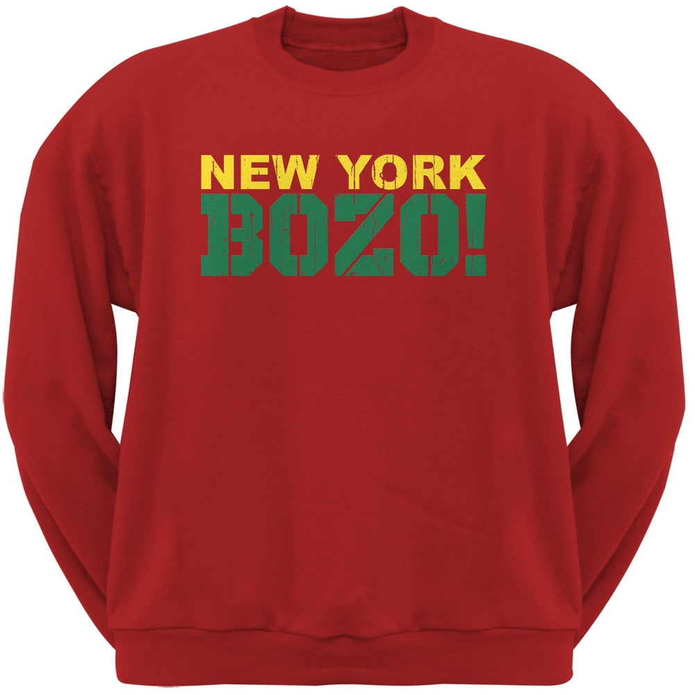 New York Bozo Red Adult Crewneck Sweatshirt Men's Sweatshirts Old Glory 2XL Red 