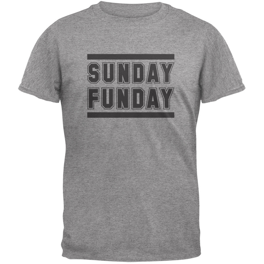 Sunday Funday Heather Grey Adult T-Shirt Men's T-Shirts Old Glory   