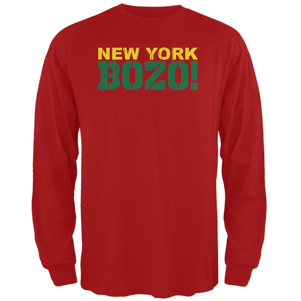 New York Bozo Red Adult Long Sleeve T-Shirt Men's Long Sleeves Old Glory 2XL Red 