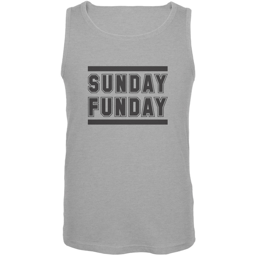 Sunday Funday Heather Grey Adult Tank Top Men's Tank Tops Old Glory 2XL Grey 