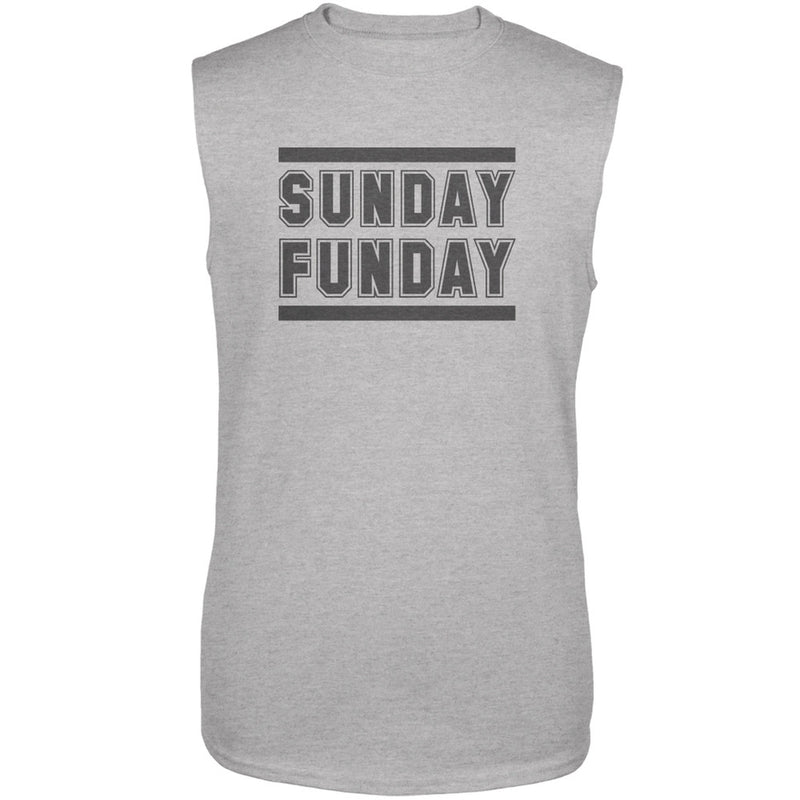 Sunday Funday Heather Grey Adult T-Shirt Men's T-Shirts Old Glory   