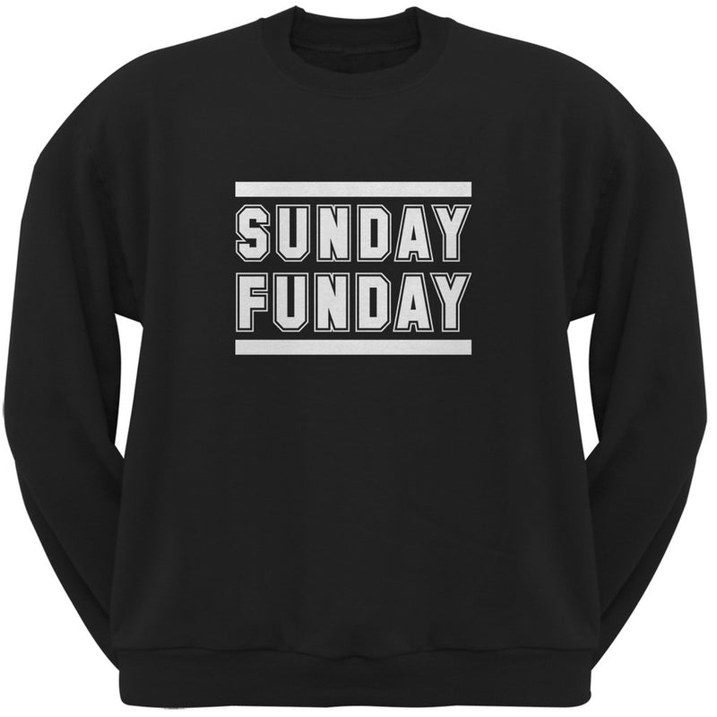 Sunday Funday Heather Grey Adult Crew Neck Sweatshirt Men's Sweatshirts Old Glory   