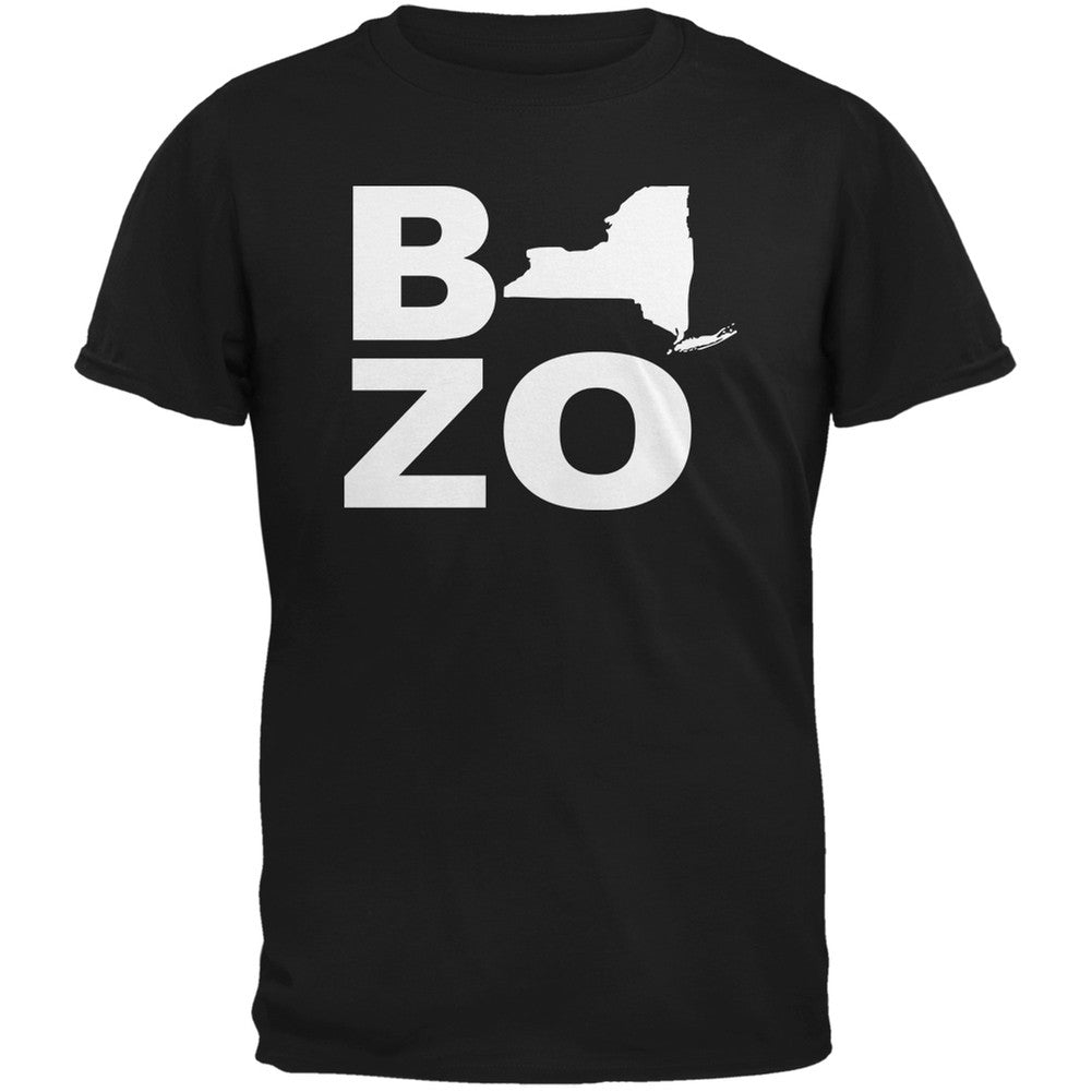 New York Bozo Stacked Black Adult T-Shirt Men's T-Shirts Old Glory 2XL Black 