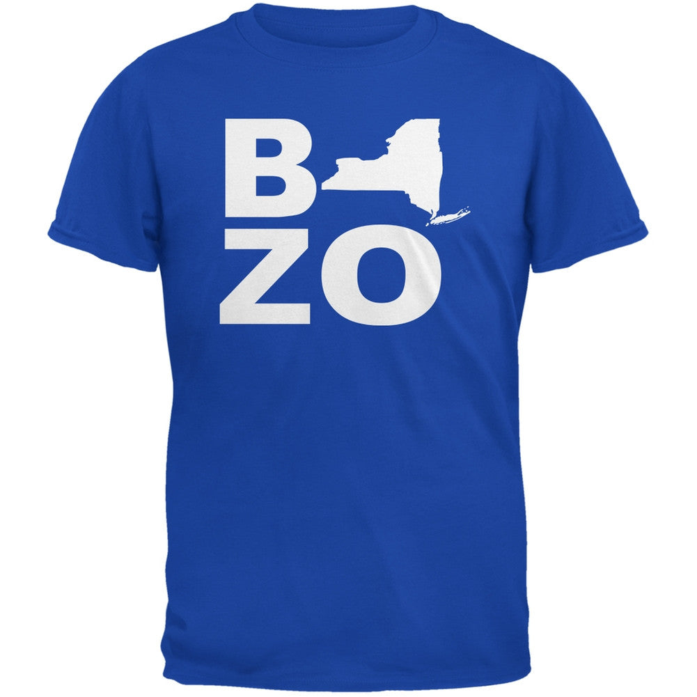 New York Bozo Stacked Royal Adult T-Shirt Men's T-Shirts Old Glory 2XL Blue 