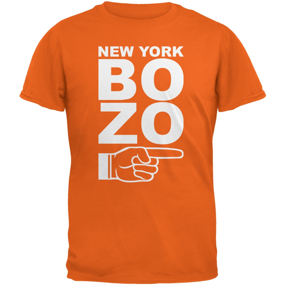 New York Bozo Pointing Right Orange Adult T-Shirt Men's T-Shirts Old Glory 2XL Orange 