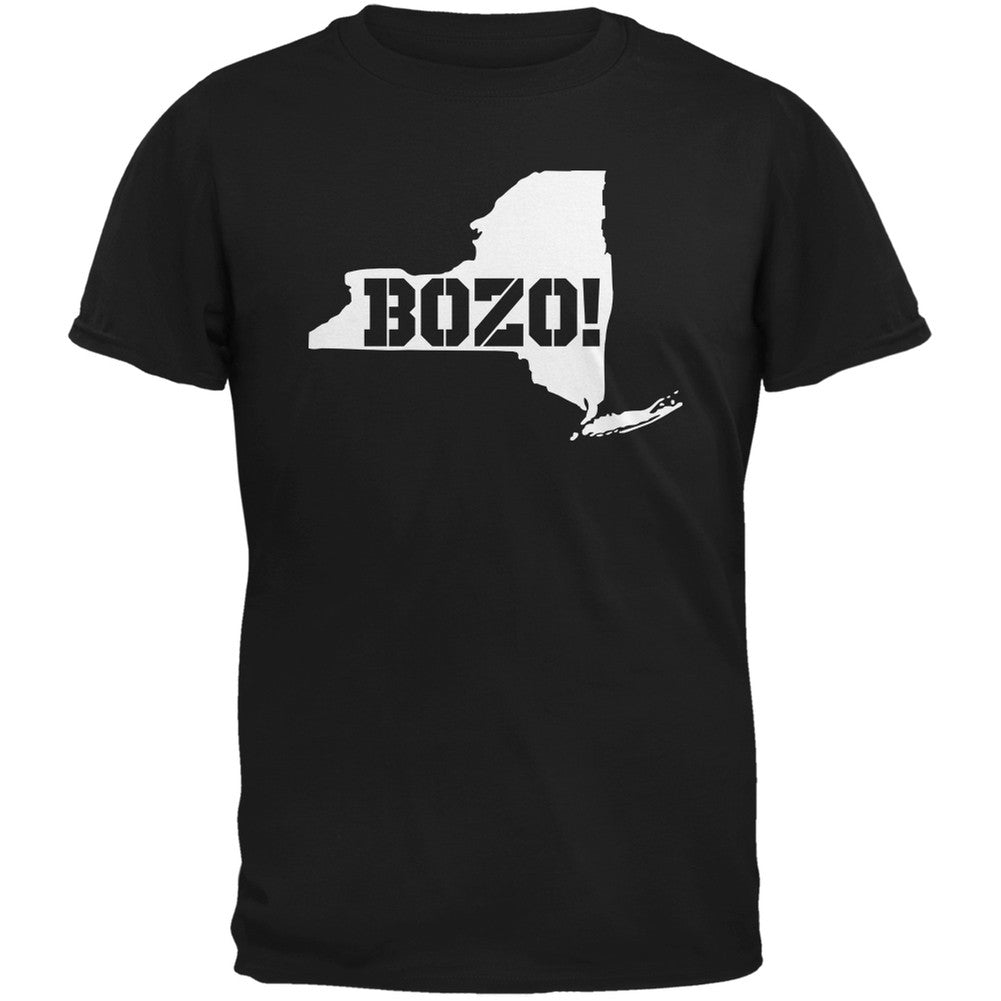 New York Bozo State Silhouette Black Adult T-Shirt Men's T-Shirts Old Glory 2XL Black 