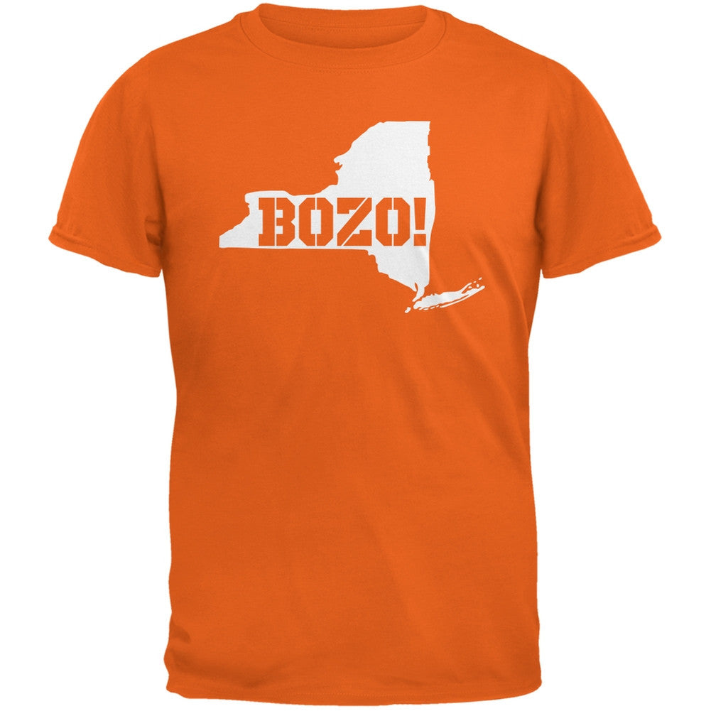 New York Bozo State Silhouette Orange Adult T-Shirt Men's T-Shirts Old Glory 2XL Orange 