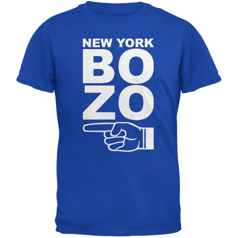 New York Bozo Pointing Left Royal Adult T-Shirt Men's T-Shirts Old Glory 2XL Blue 