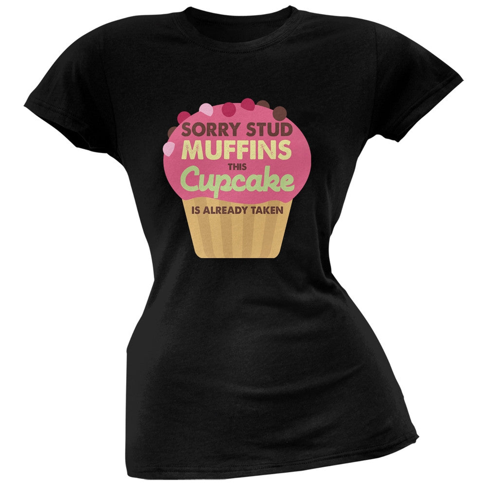 Valentine's Day Sorry Stud Muffin Black Soft Juniors T-Shirt Juniors T-Shirts Old Glory 2XL Black 