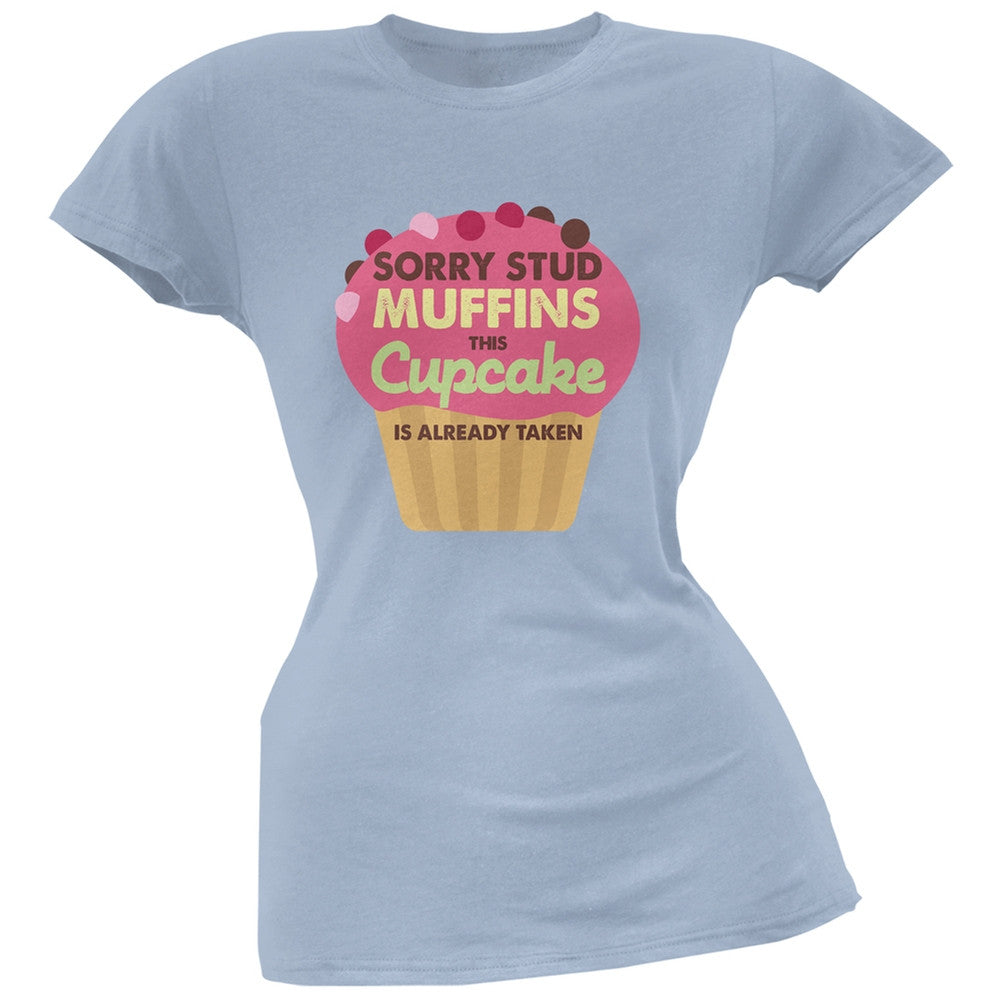 Valentine's Day Sorry Stud Muffin Light Blue Soft Juniors T-Shirt Juniors T-Shirts Old Glory 2XL Blue 