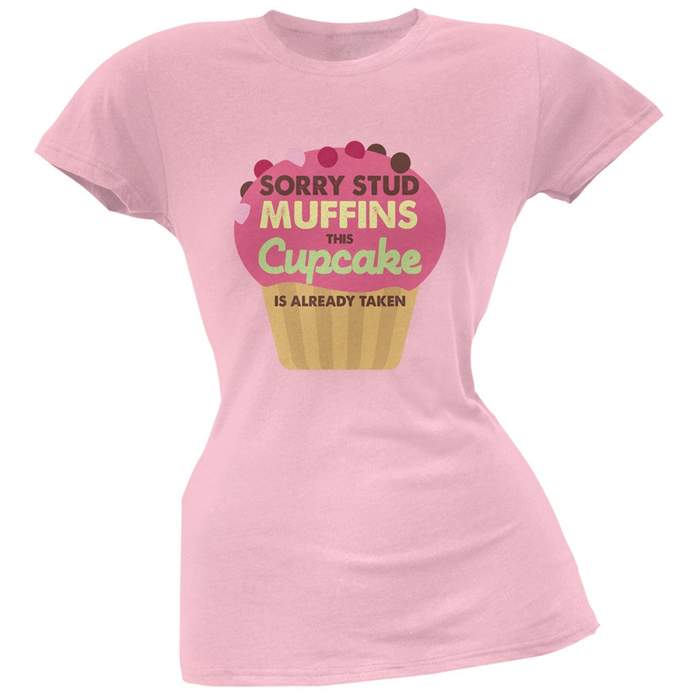 Valentine's Day Sorry Stud Muffin Pink Soft Juniors T-Shirt Juniors T-Shirts Old Glory 2XL Pink 