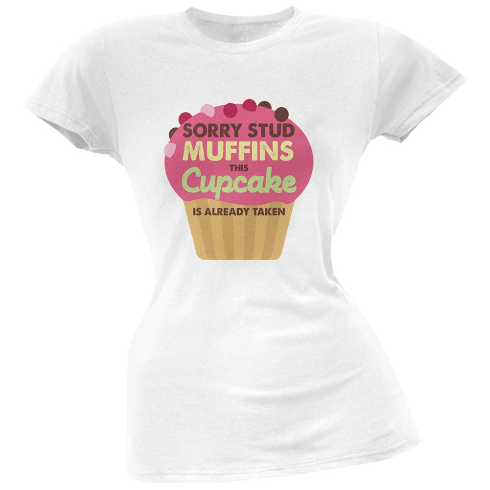 Valentine's Day Sorry Stud Muffin White Soft Juniors T-Shirt Juniors T-Shirts Old Glory 2XL White 