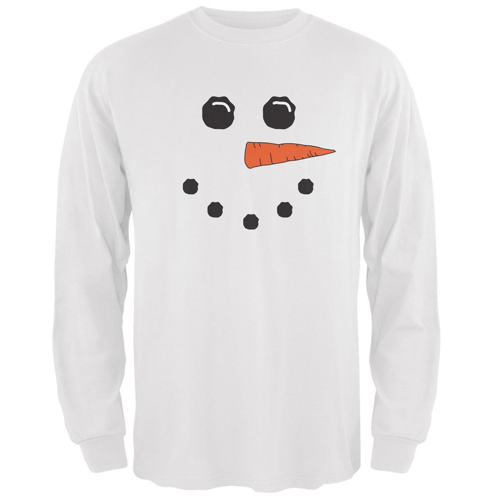 Snowman White Adult Long Sleeve T-Shirt Men's Long Sleeves Old Glory   