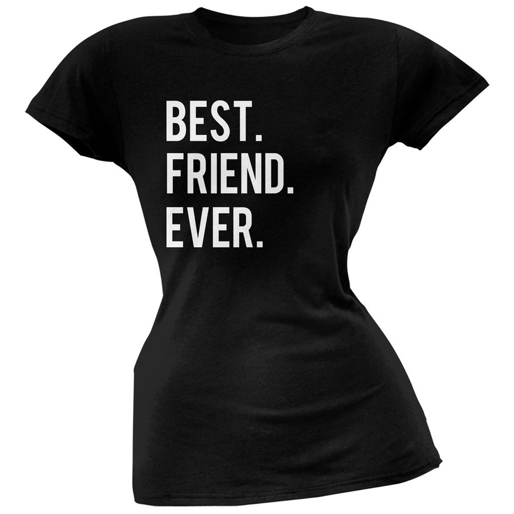 Valentine's Day Best Friend Ever Black Soft Juniors T-Shirt Juniors T-Shirts Old Glory 2XL Black 