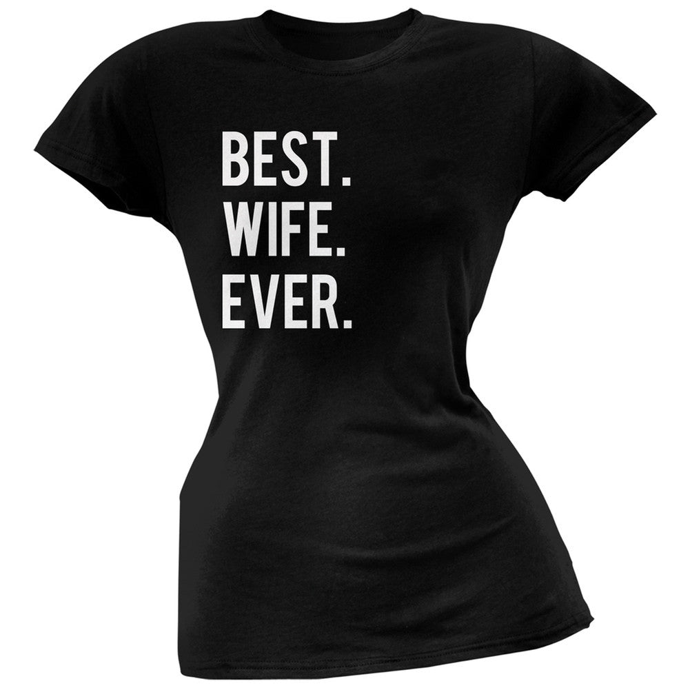 Valentine's Day Best Wife Ever Black Soft Juniors T-Shirt Juniors T-Shirts Old Glory 2XL Black 