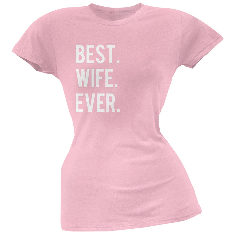 Valentine's Day Best Wife Ever Pink Soft Juniors T-Shirt Juniors T-Shirts Old Glory 2XL Pink 