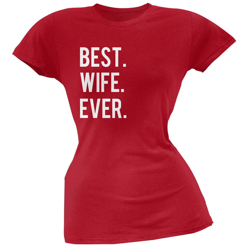 Valentine's Day Best Wife Ever Red Soft Juniors T-Shirt Juniors T-Shirts Old Glory 2XL Red 