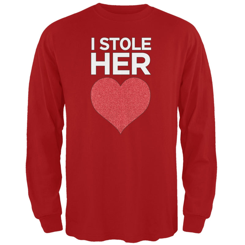 I Stole Her Heart Black Adult Long Sleeve T-Shirt Men's Long Sleeves Old Glory   