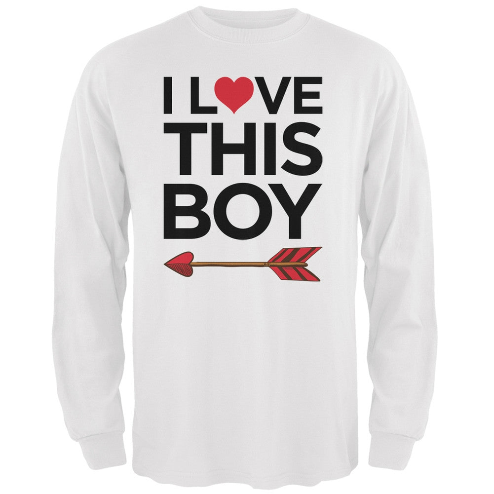 I Love This Boy Black Adult Long Sleeve T-Shirt Men's Long Sleeves Old Glory   