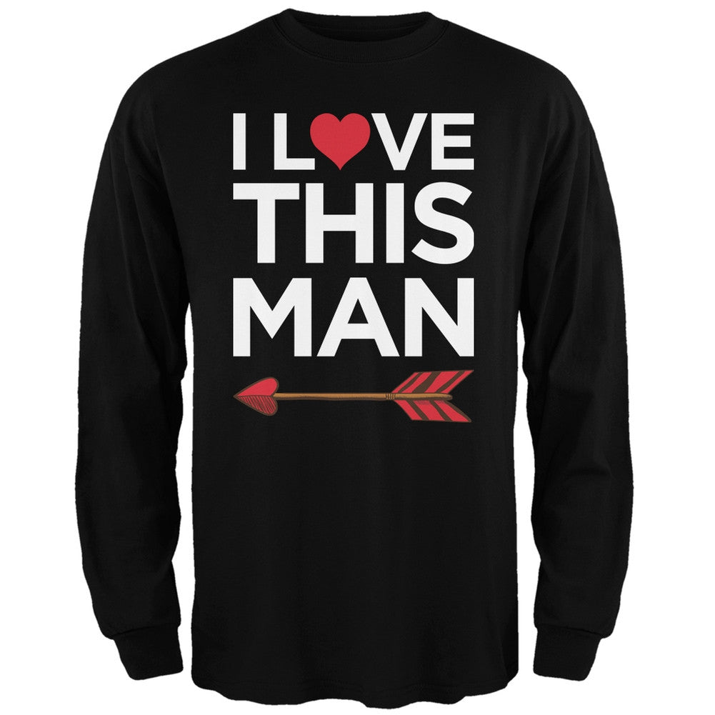 I Love This Man Black Adult Long Sleeve T-Shirt Men's Long Sleeves Old Glory   