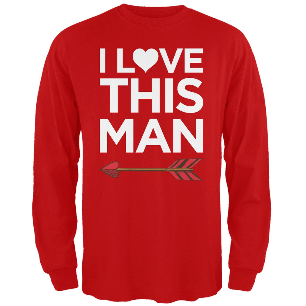 I Love This Man Black Adult Long Sleeve T-Shirt Men's Long Sleeves Old Glory   