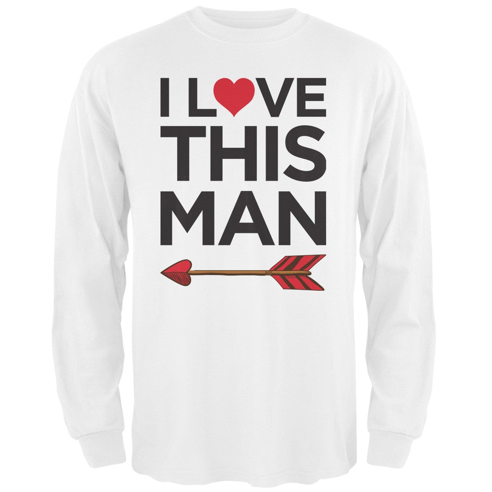 I Love This Man Black Adult Long Sleeve T-Shirt Men's Long Sleeves Old Glory   