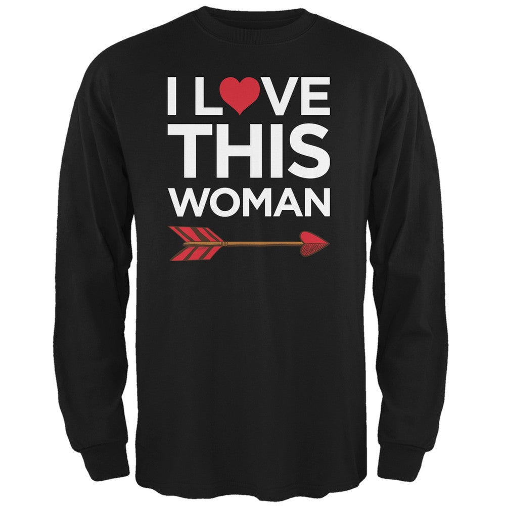 I Love This Woman Black Adult Long Sleeve T-Shirt Men's Long Sleeves Old Glory   