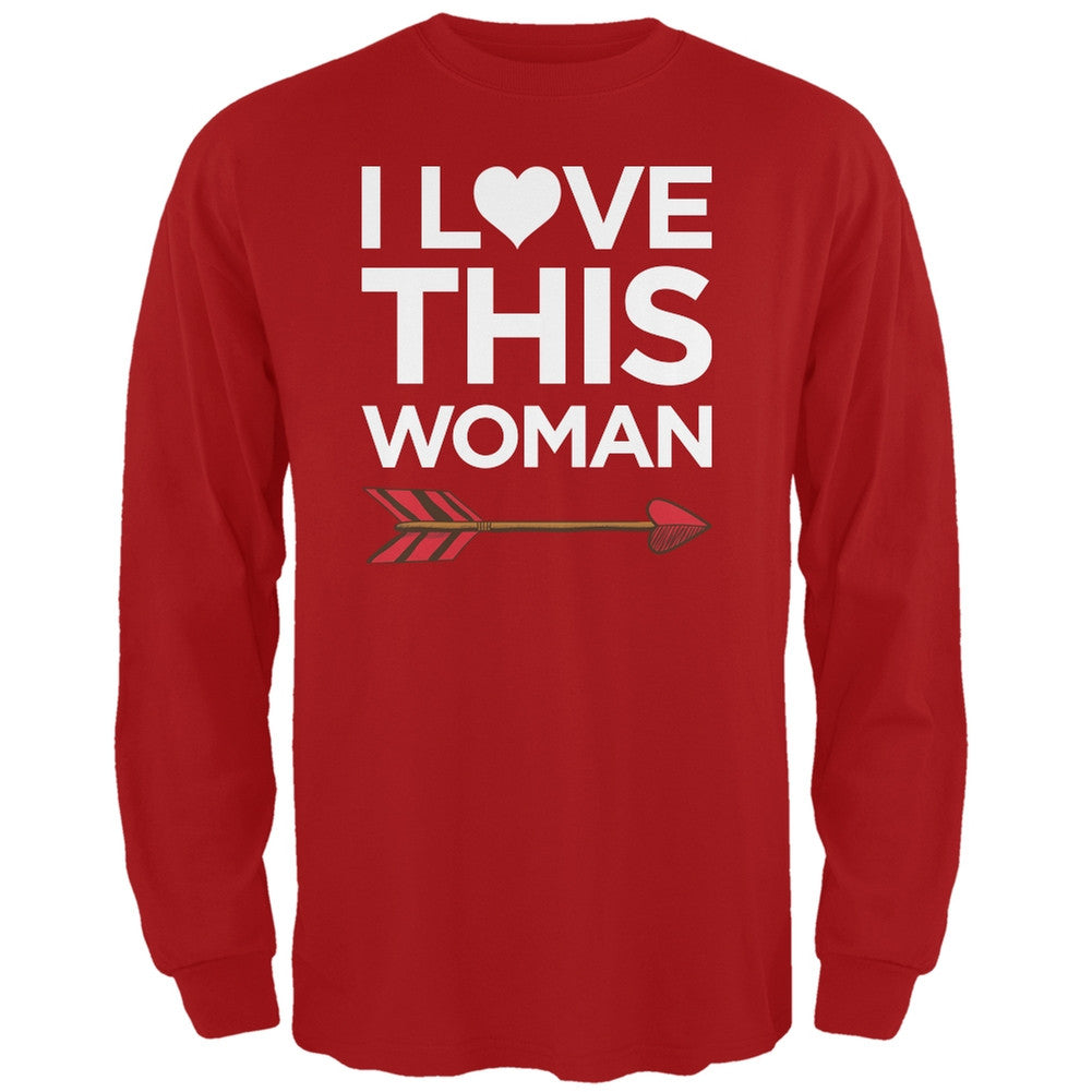 I Love This Woman Black Adult Long Sleeve T-Shirt Men's Long Sleeves Old Glory   