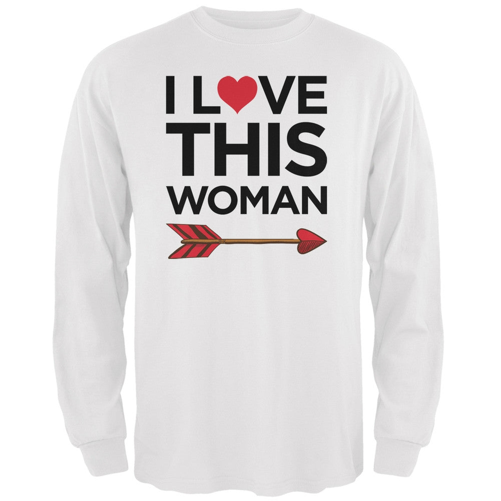 I Love This Woman Black Adult Long Sleeve T-Shirt Men's Long Sleeves Old Glory   