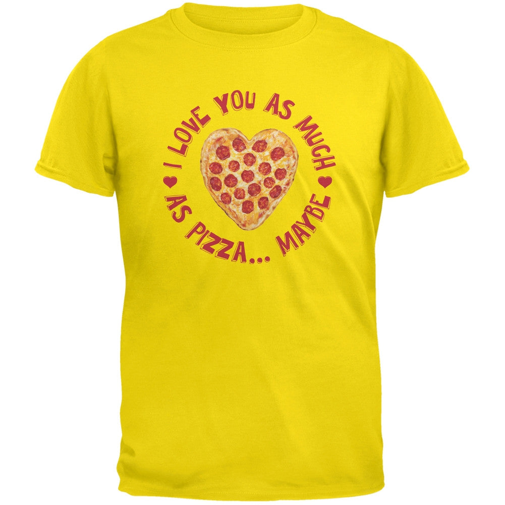 I Love You As Much As Pizza Yellow Youth T-Shirt Youth T-Shirts Old Glory LG Yellow 