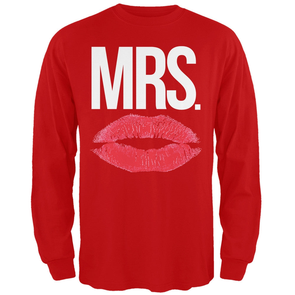 Mrs. Lips Black Adult Long Sleeve T-Shirt Men's Long Sleeves Old Glory   