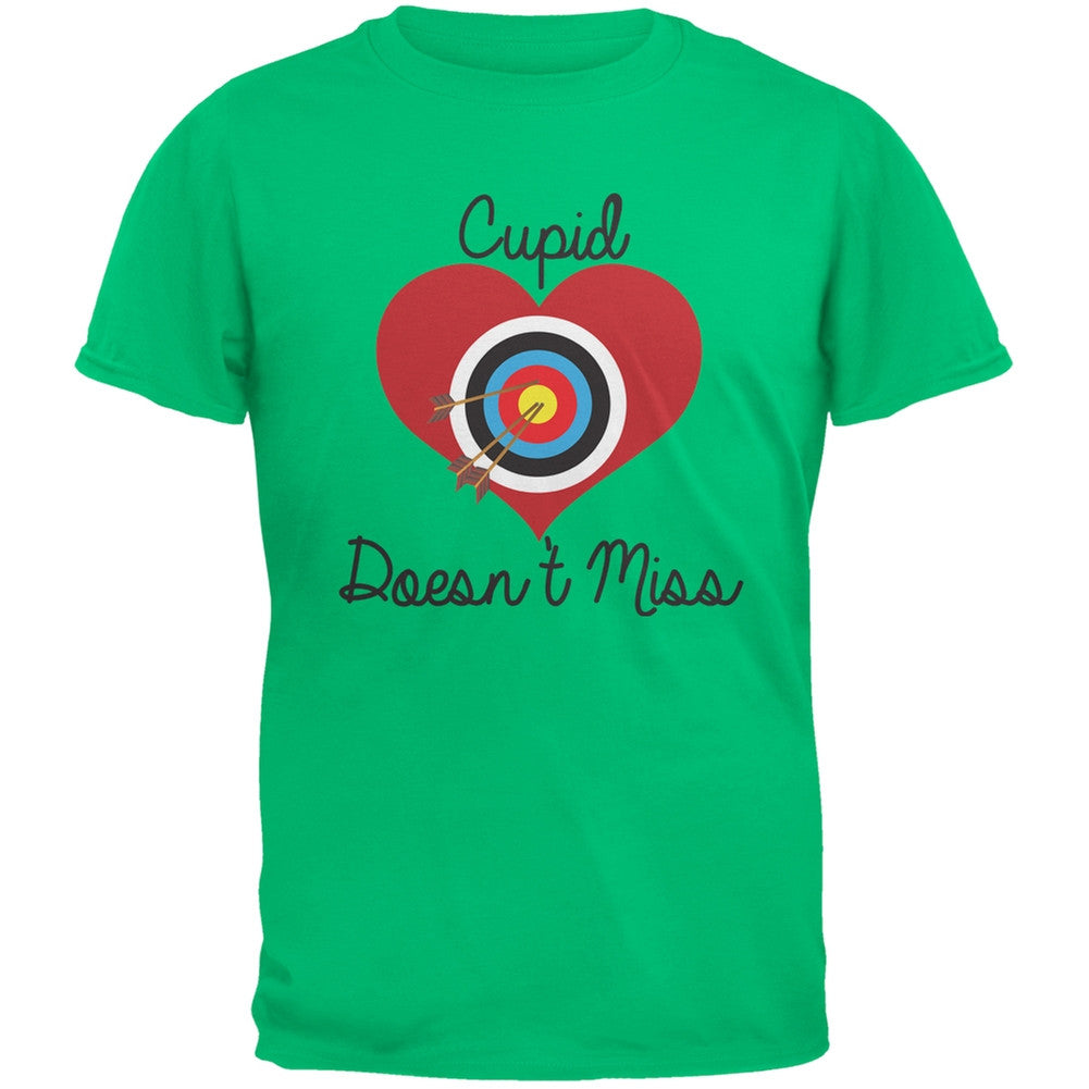 Cupid Doesn't Miss Green Adult T-Shirt Men's T-Shirts Old Glory 2XL Green 