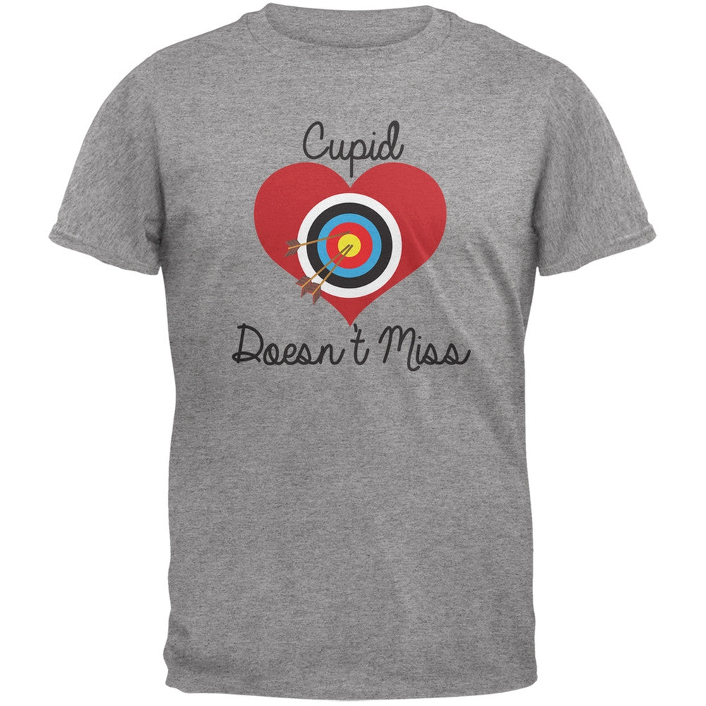 Cupid Doesn't Miss Grey Adult T-Shirt Men's T-Shirts Old Glory 2XL Grey 