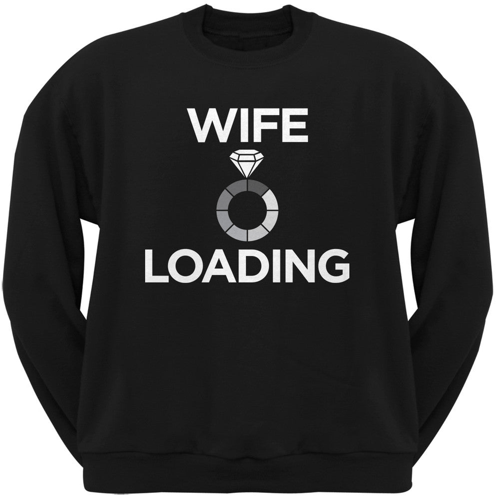 Wife Loading Black Crew Neck Sweatshirt Men's Sweatshirts Old Glory   