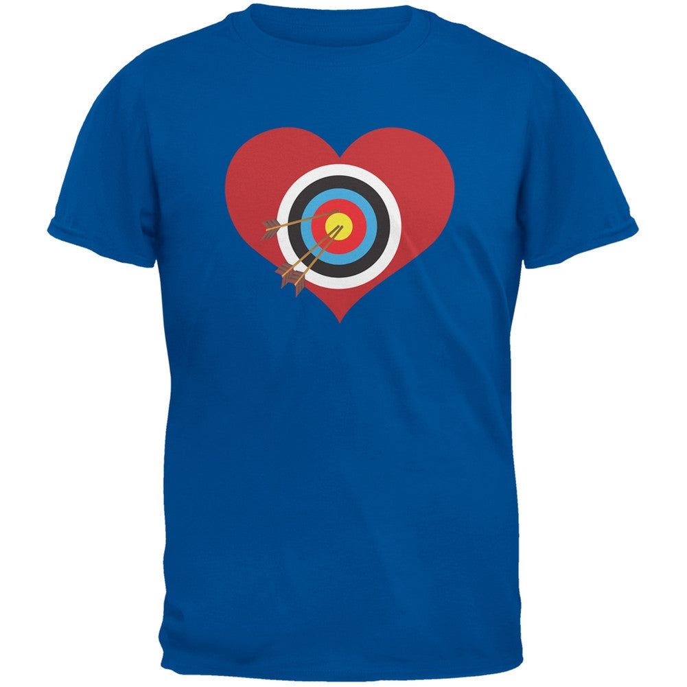 Cupid Target Blue Adult T-Shirt Men's T-Shirts Old Glory 2XL Blue 