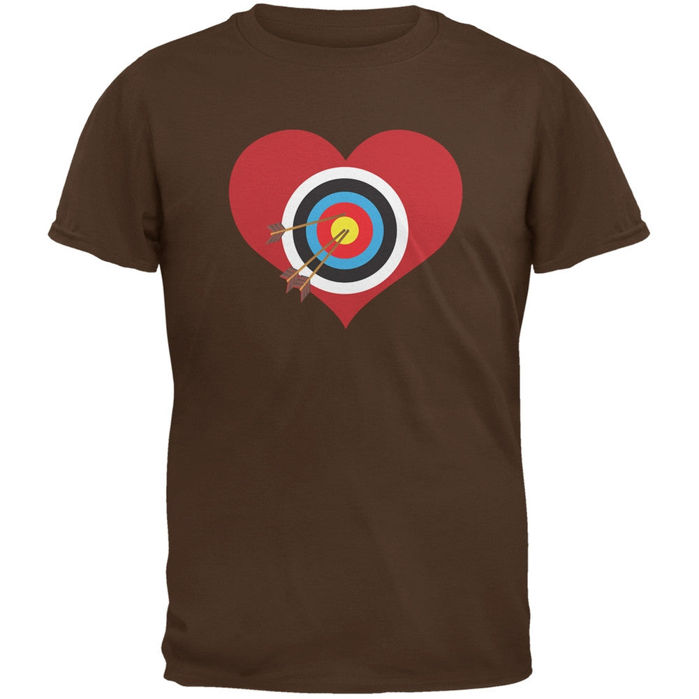 Cupid Target Brown Adult T-Shirt Men's T-Shirts Old Glory 2XL Brown 