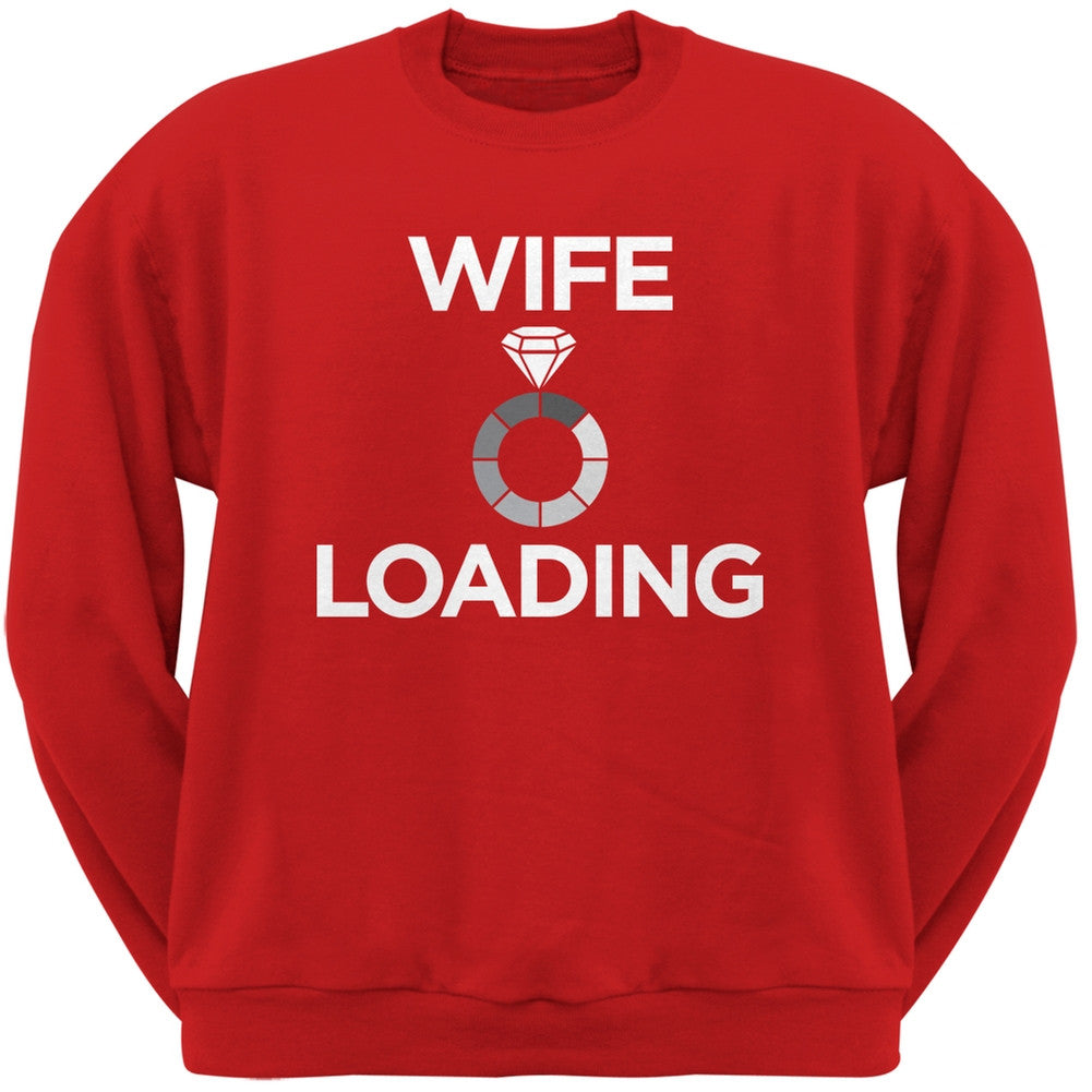 Wife Loading Black Crew Neck Sweatshirt Men's Sweatshirts Old Glory   