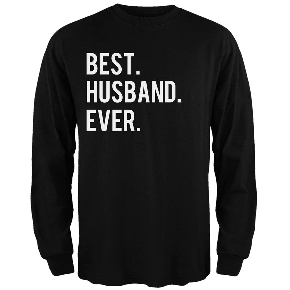 Valentine's Day Best Husband Ever Black Adult Long Sleeve T-Shirt Men's Long Sleeves Old Glory 2XL Black 