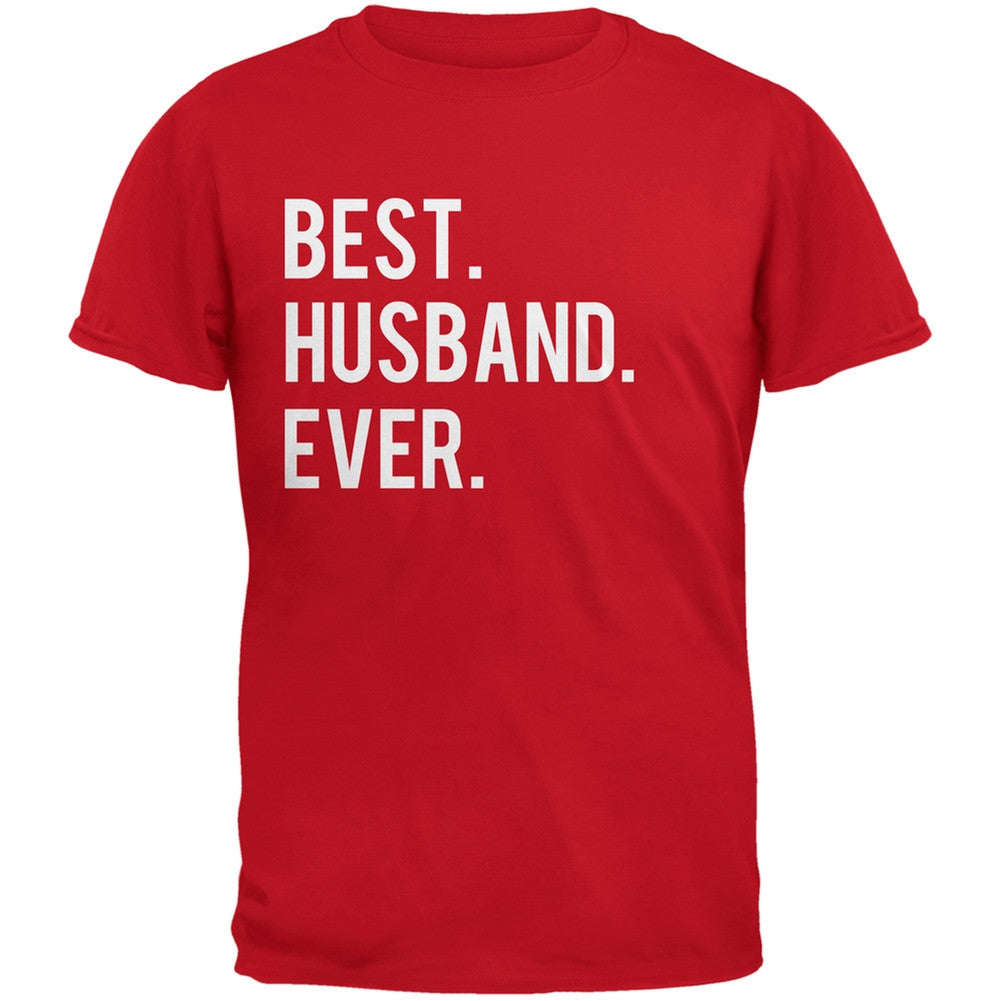 Valentine's Day Best Husband Ever Stacked Red Adult T-Shirt Men's T-Shirts Old Glory 2XL Red 