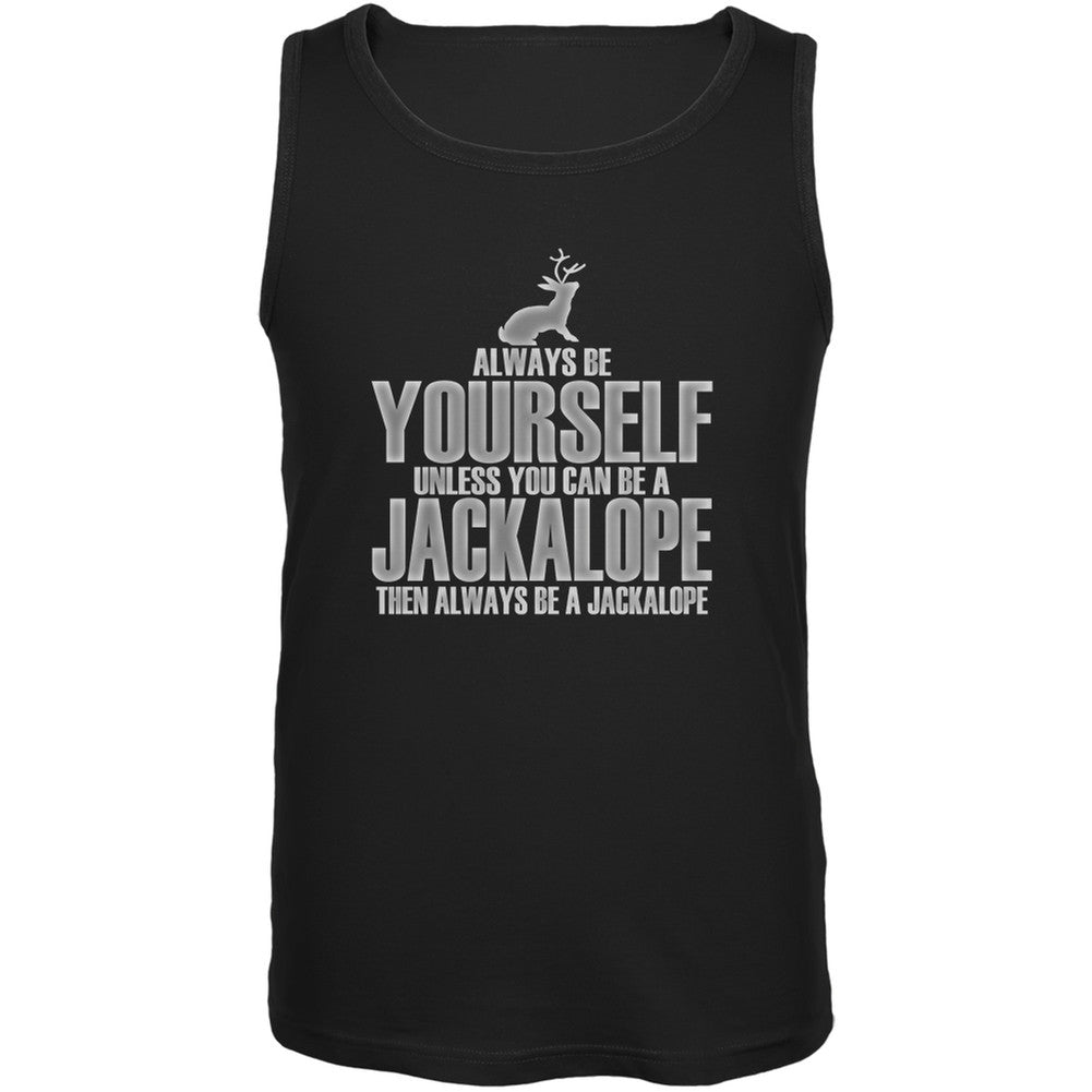 Always Be Yourself Jackalope Black Adult Soft Tank Top Men's Tank Tops Old Glory 2XL Black 