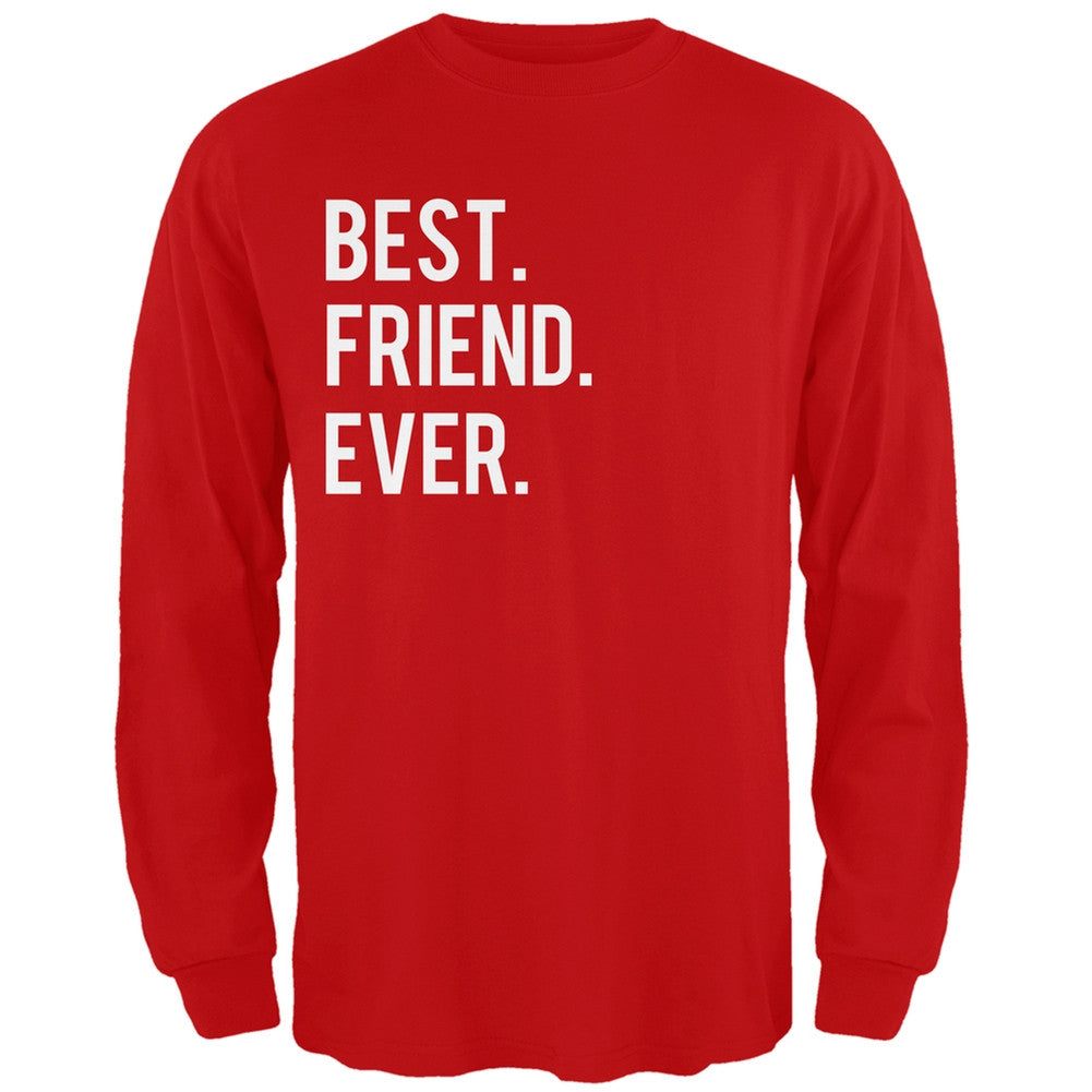 Valentine's Day Best Friend Ever Red Adult Long Sleeve T-Shirt Men's Long Sleeves Old Glory 2XL Red 