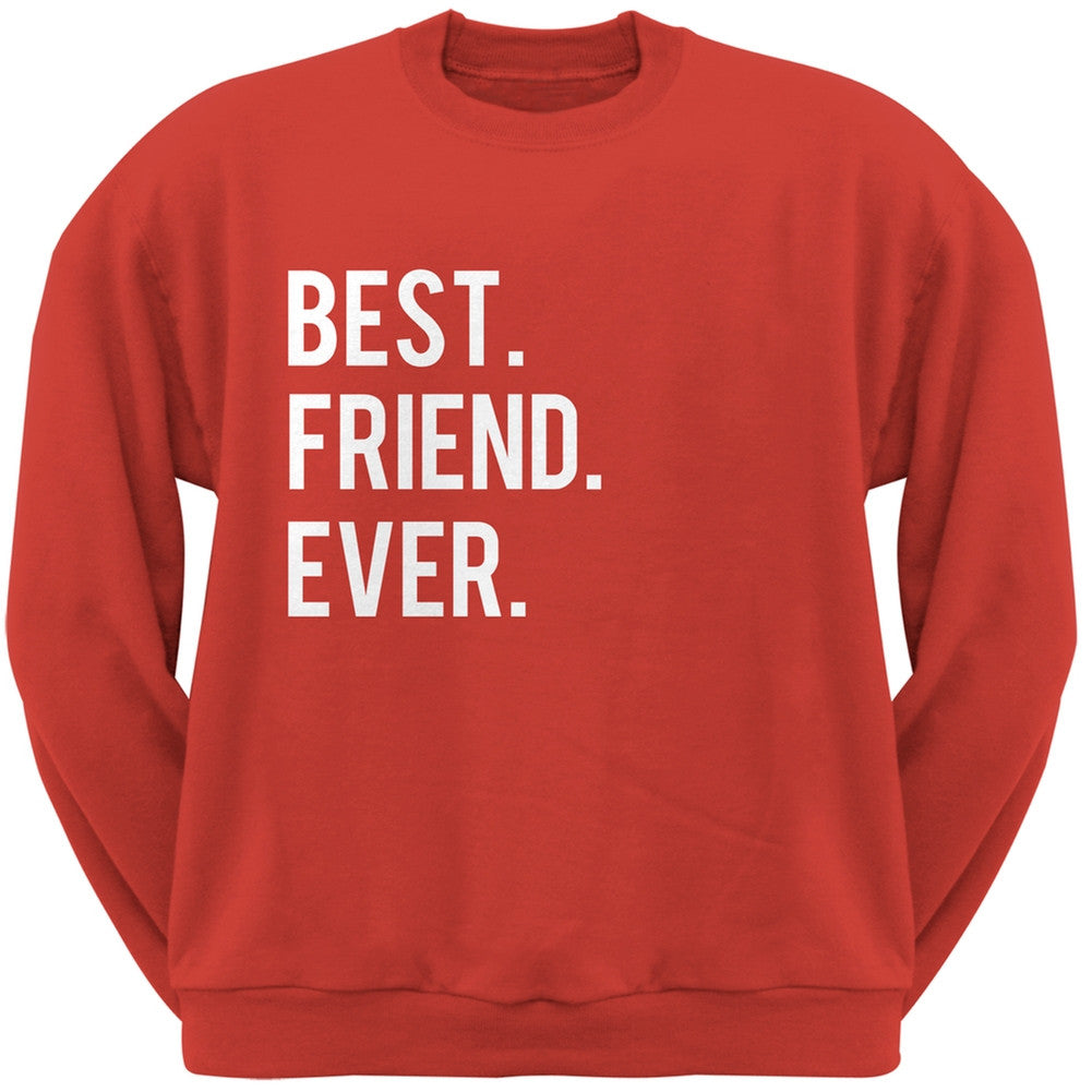 Valentine's Day Best Friend Ever Red Adult Crew Neck Sweatshirt Men's Sweatshirts Old Glory 2XL Red 