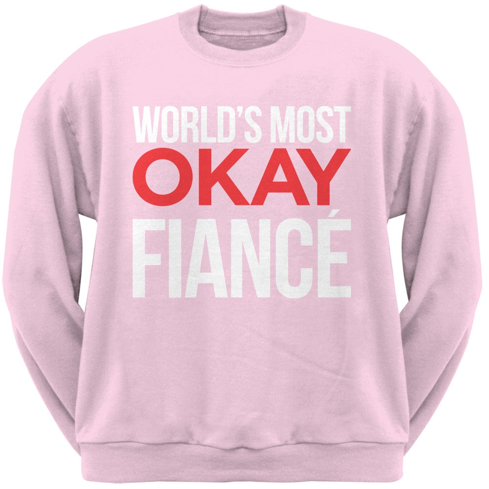 World's Most Okay Fianc?? Black Adult Crew Neck Sweatshirt Men's Sweatshirts Old Glory   